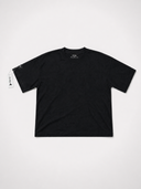 T-shirt Vertikal classique noir Divag, cadrage vertical et fond harmonisé au pantalon